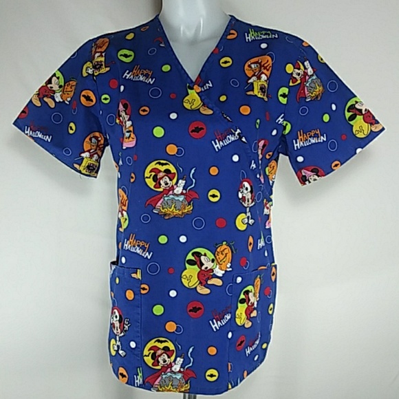 Disney Tops Disney Mickey Mouse Halloween Medical Scrub Poshmark